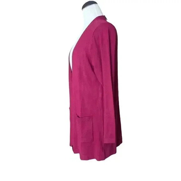 New Monroe & Main Large Red Wine Tunic Long Sleeve cardigan Sweater Button Up - Picture 4 of 6